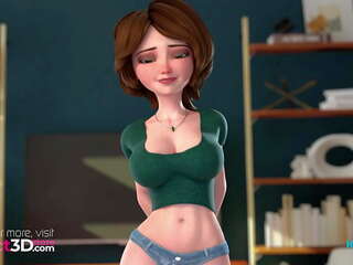 My step auntie - 3d futanari animasi by heracles3dx