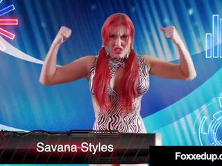 Mladý čierne jenna foxx & vytetovať savana styles grapple nahé