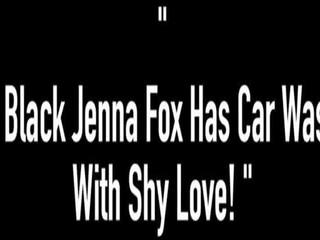 Young Black Jenna Fox Has Car Wash sex With Shy Love!