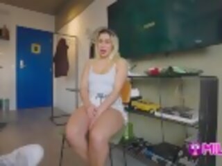 Turned on POV interview with a Brazilian blonde