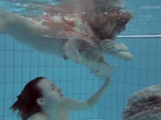 Two dressed beauties underwater Anna Netrebko and Lada Poleshuk sex video videos