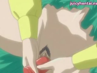 Hentai milf licking a teenie dong and gets semen