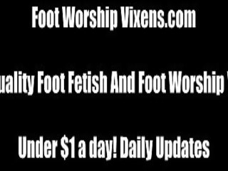 First-rate young woman Girl Foot Worshipping