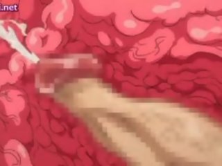 Nervózny anime mademoiselle dostane bombed
