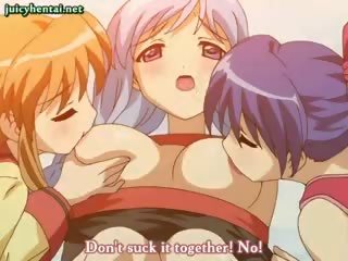 Superior Anime Chicks Rubbing Their Tits